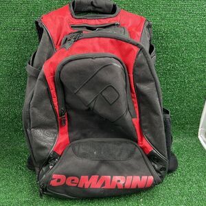 DeMarini Bag‎ Baseball Softball Backpack Red Black #WTD9402SC Holds 2 Bats